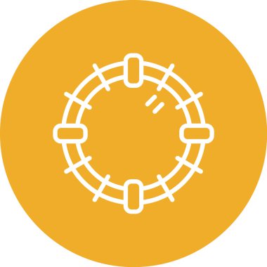 Tek bir zincir simgesinin vektör illüstrasyonu