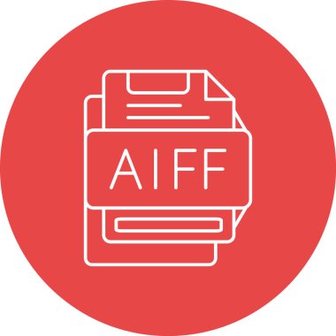 Tek bir dosya biçimi simgesinin vektör çizimi