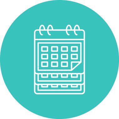 Kişisel ve ticari kullanım için takvim vektör simgesi simgesi vektör çizimi..