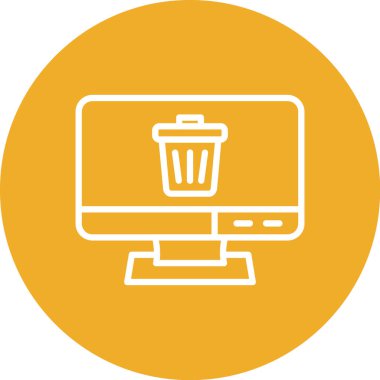 Bilgisayar. Web simgesi basit illüstrasyon