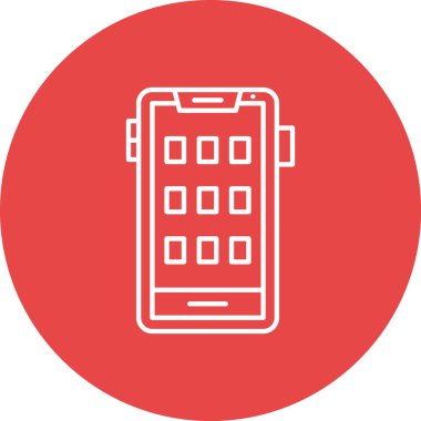 Cep telefonu simgesi, vektör illüstrasyonu