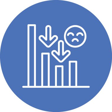 Üzücü simge vektör illüstrasyonu