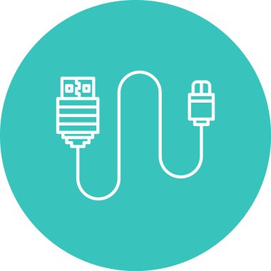 usb kablo simgesi vektör illüstrasyonu