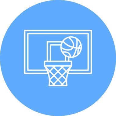 Basketbol simgesi. Vektör çizim