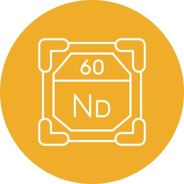 Eşsiz Kimyasal Yapı Vektörü Satır Simgesi