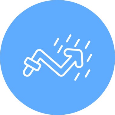 İzole edilmiş tek bir su damlası simgesinin vektör çizimi