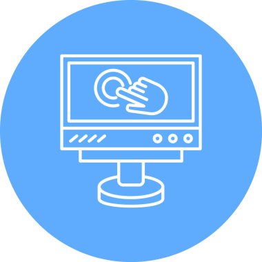 Bilgisayar monitörü. Basit resimleme