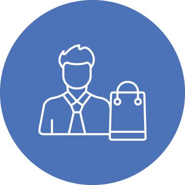 Evrak çantası vektör illüstrasyonlu iş adamı