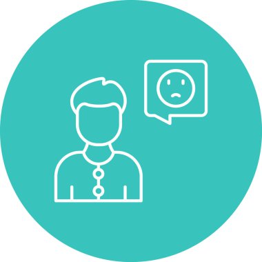 Müşteri vektör satırı simgesi