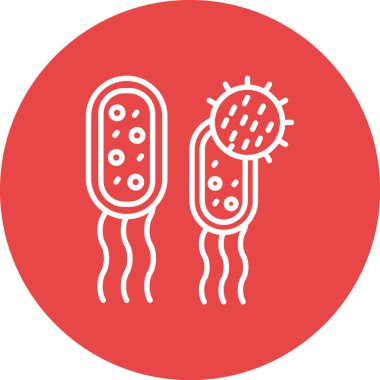 mikrop bakteri simgesi vektör çizimi