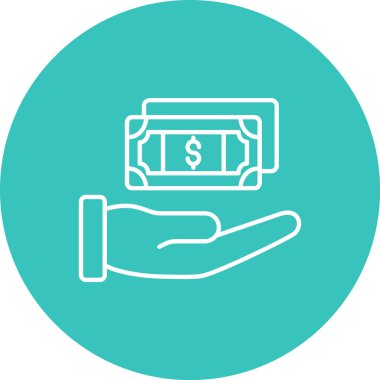 Para için. Web simgesi basit illüstrasyon