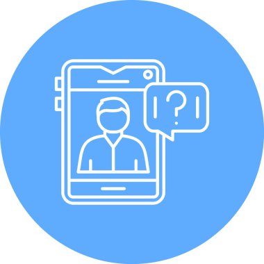 çevrimiçi çağrı simgesi, vektör illüstrasyonu