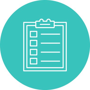 Kontrol listesi. Web simgesi basit illüstrasyon