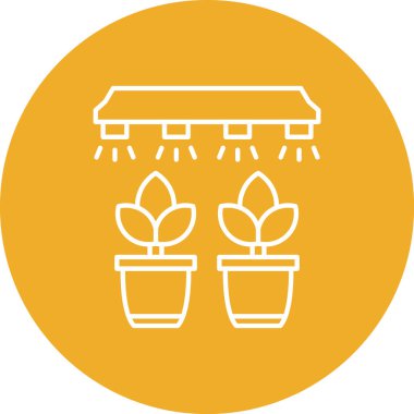 Bir bitki simgesinin vektör illüstrasyonu