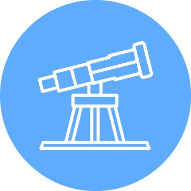 Teleskop. Web simgesi basit illüstrasyon