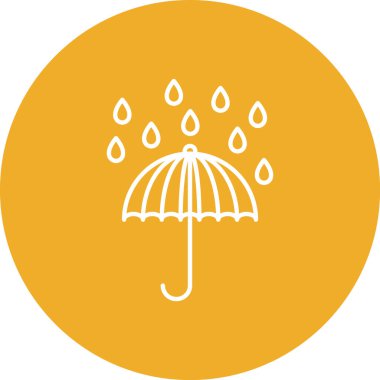 Şemsiye vektör simgesi. Basit resimleme