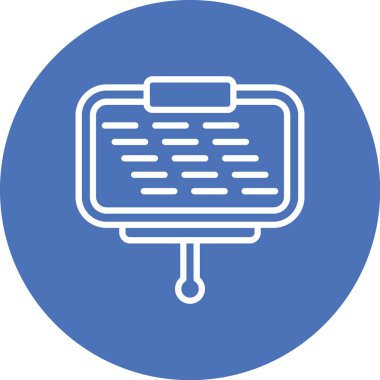 Mavi daire simgesinin vektör illüstrasyonu