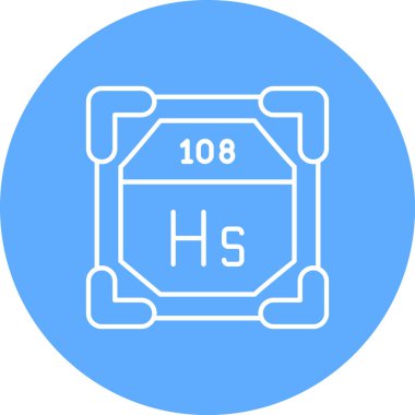 Benzersiz kimyasal element vektör simgesi