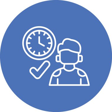 Saat simgesinin vektör illüstrasyonu