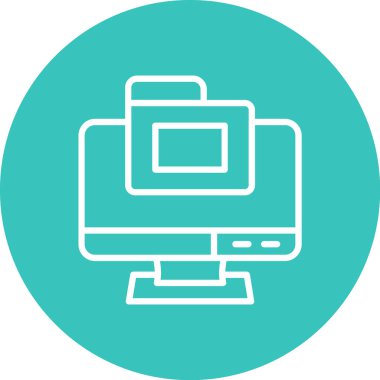 bilgisayar vektör simgesi modern basit tasarım illüstrasyonu