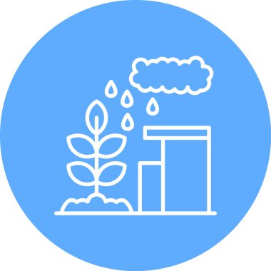 Bir ağaç simgesinin vektör illüstrasyonu