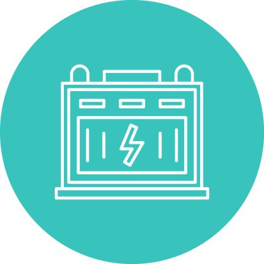 Güç istasyonu simgesinin vektör illüstrasyonu