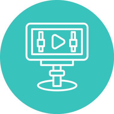 video. Web simgesi vektör illüstrasyonu