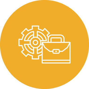 İş yönetimi ikonu. vektör illüstrasyonu