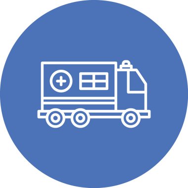 ambulans simgesi vektör illüstrasyonu