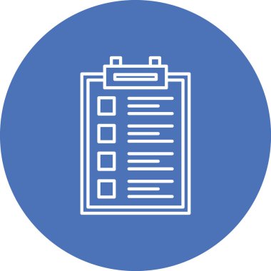 Kontrol listesi simgesinin vektör illüstrasyonu