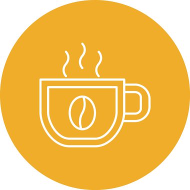 kahve fincanı simgesi, vektör illüstrasyonu