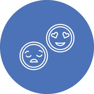 Emoji. Web simgesi vektör illüstrasyonu