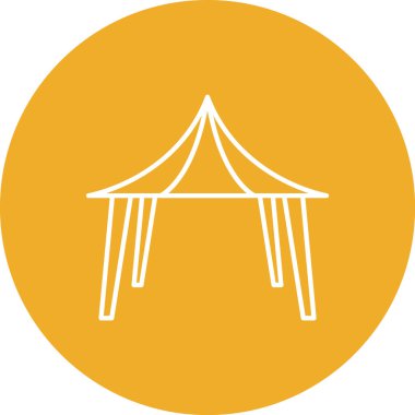 çadır simgesi vektör illüstrasyonu