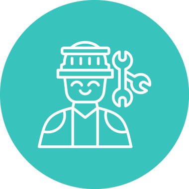 İnşaat işçisinin vektör çizimi