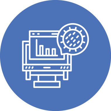 Veri analiz simgesi, vektör illüstrasyonu