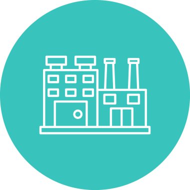 Fabrika vektör simgesi gösterimi