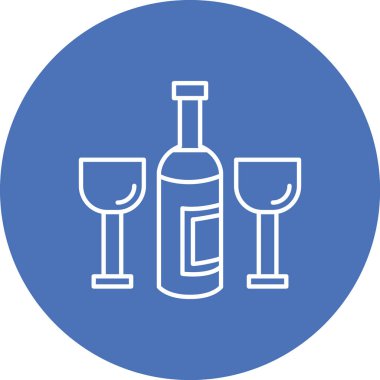 Bir şişe şarabın vektör çizimi