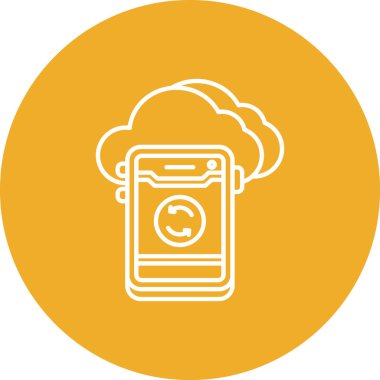 bulut depolama simgesi, vektör illüstrasyonu