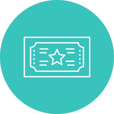 bilet ikonu vektör illüstrasyonu