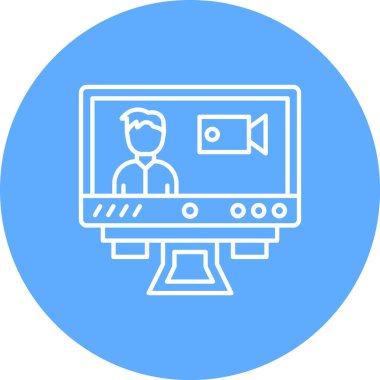 video. Web simgesi basit illüstrasyon