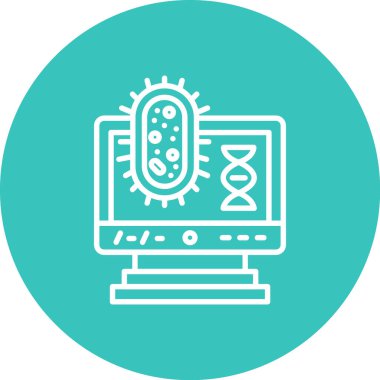 Bir dizüstü bilgisayar simgesinin vektör illüstrasyonu