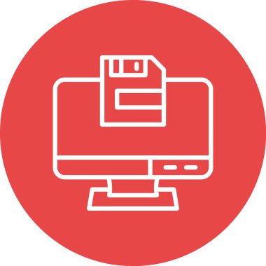 Dizüstü bilgisayar simgesi vektör çizimi