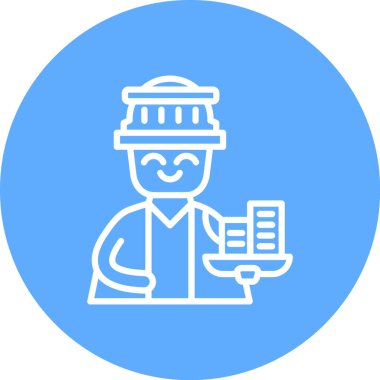 vektör bilim adamı simgesi, vektör illüstrasyonu