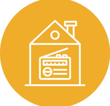 vektör evi simgesi, vektör illüstrasyonu