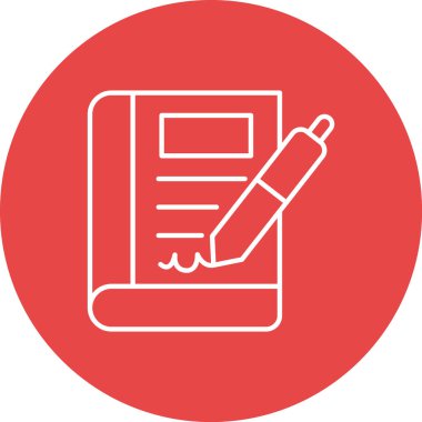 Kalem. Web simgesi basit illüstrasyon