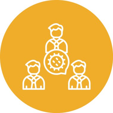 dişli vektör simge biçimi. Düz yuvarlak sembol, vites simgesi, yuvarlak açılar, sarı arkaplan