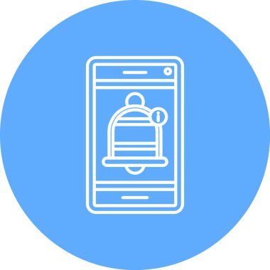 Eşsiz Telefon Vektör Satırı Simgesi