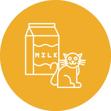 süt ikonu vektör illüstrasyonu