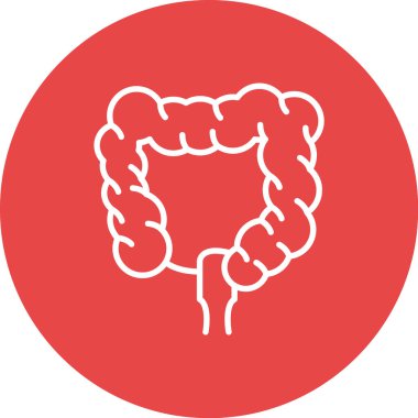 İnce bağırsak hattı Çoklu Çember çizgi simgesi.