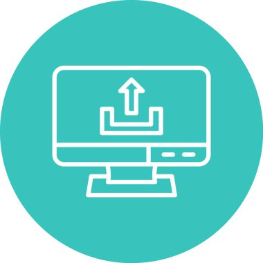 Bilgisayar. Web simgesi basit illüstrasyon